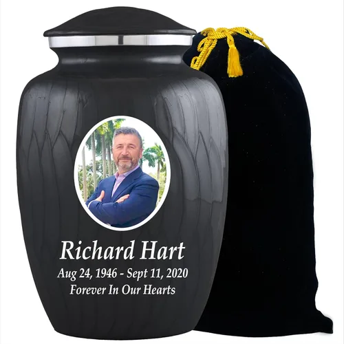 Miniatura 15 de Urnas de cremación con fotos personalizadas para cenizas adultas, hombres y mujeres, Urnas funerarias personalizadas de 200 libras para cenizas