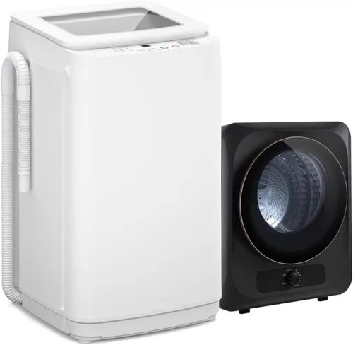 Miniatura 12 de Auertech Portable Washer and Dryer Combo Set, 14 lbs Fully Automatic Washing Machine & 1.5 Cu.Ft Portable Clothes Dryers, Built-in Drain Pump