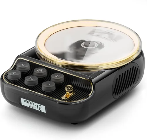 Reproductores de CD portátiles retro 4 en 1 con altavoces Bluetooth, radio FM, luz nocturna, pantalla LCD, batería de 4000 mAh, radio vintage,