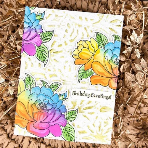 Miniatura 7 de Alinacutle Sellos de flores de peonía, plantillas troqueladas, juego de sellos transparentes, plantillas de capas de corte de metal para hacer