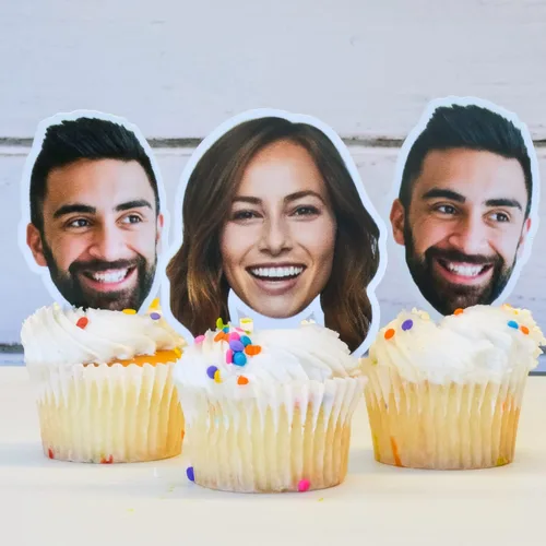 Miniatura 6 de VictoryStore Adornos personalizados para cupcakes – Juego de 150 adornos personalizados para cupcakes con foto personalizada, perfectos
