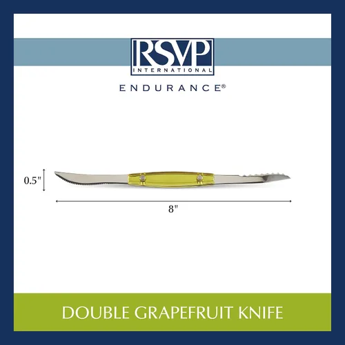 Miniatura 3 de RSVP International Endurance Grapefruit Tool Collection Acero inoxidable, apto para lavavajillas, doble cuchillo