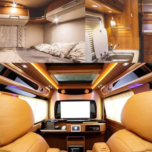 Miniatura 7 de Paquete de 6 bombillas LED BA15D 1142 1004 de color blanco cálido sin polaridad, lámparas de repuesto DC 12 V interior RV caravana remolque