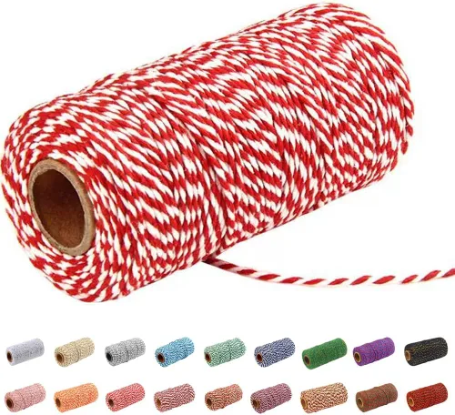 Cuerda de cordel, cuerda de 328 pies, cordel de 2 mm para manualidades, arte, plantas de jardinería, envolver regalos, decoración para bodas y