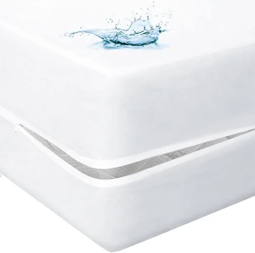 Miniatura 6 de Protector de colchón con cremallera impermeable funda de cama tamaño Queen lavable