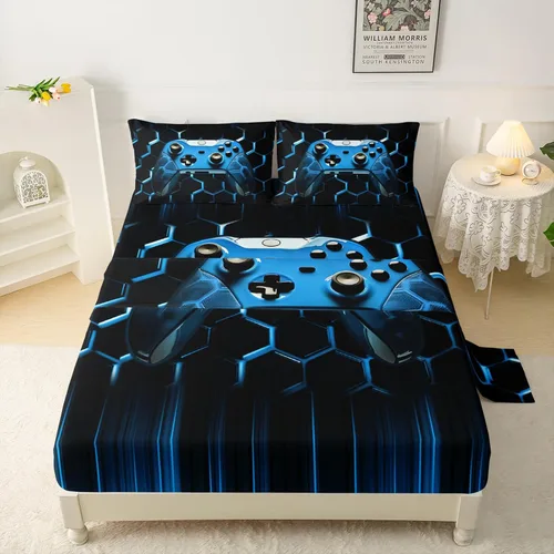 Miniatura 11 de QOOMO Ropa de cama Kawaii Axolotl para niños y niñas, diseño de flor de cerezo rosa, juego de ropa de cama súper suave para niños, con estrellas