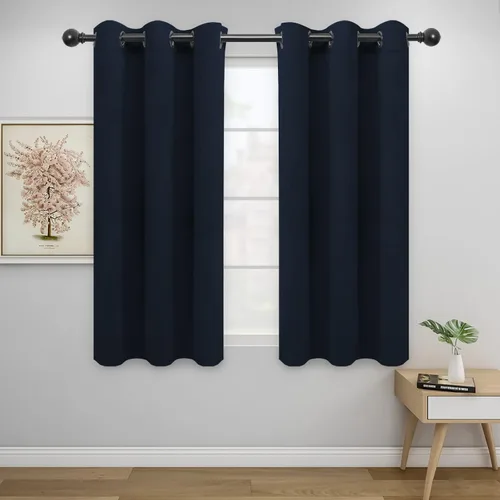 Miniatura 298 de Easy-Going - Cortinas opacas para dormitorio, aislamiento térmico sólido con ojales, cortinas de ventana para reducción de ruido, cortinas