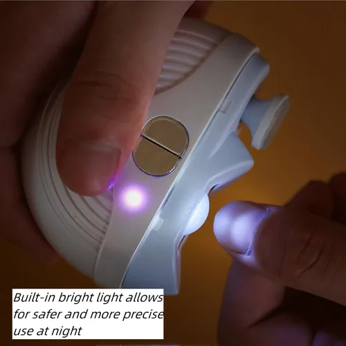 Miniatura 3 de Cortaúñas eléctrico inteligente para adultos mayores, recortador automático de uñas con 3 velocidades de potencia fuerte, recortador de uñas grueso