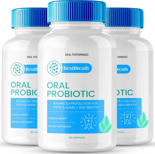 Best Breath - Cápsulas probióticas orales para respiración, mejores probióticos avanzados para encías y dientes saludables, píldoras de suplemento
