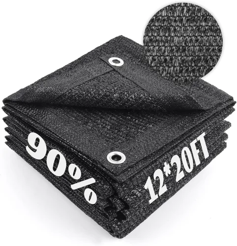 Miniatura 64 de Cool Area Lona de malla con ojales para cubierta de plantas, toldo de patio de 10 x 20 pies, para jardín, pérgola, invernadero, coche, granero, 55%