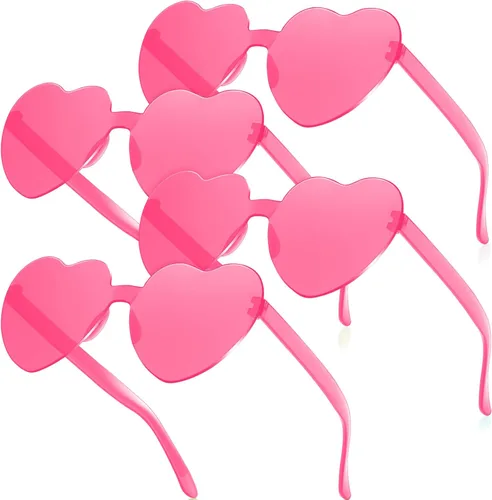 RTBOFY Heart Sunglasses for Fashion Party Queen Style,Rimless Heart Shaped Sunglasses for Women Party Favor