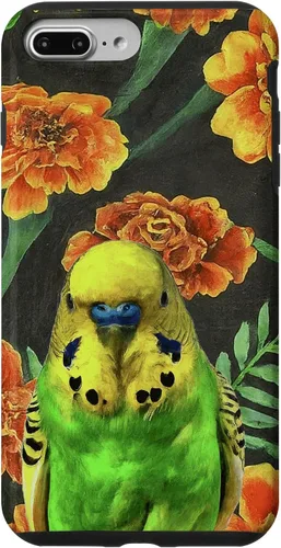 Miniatura 9 de iPhone 11 Budgie Orange Yellow Marigolds Vintage Flower Pattern Case