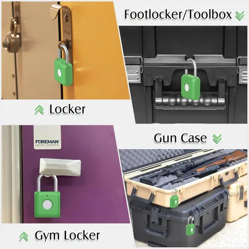 Miniatura 9 de Pothunder Candado de huellas dactilares, candado inteligente, cerradura de casillero, cerradura de combinación, cerradura de huellas dactilares