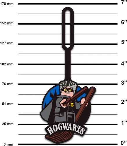 Miniatura 2 de LEGO - Etiqueta de bolsa de Harry Potter, Madam Hooch (53248), accesorio de equipaje de silicona para mochila de maleta o viaje, superficie