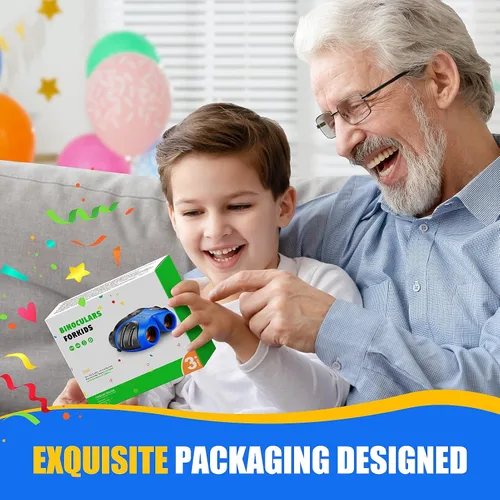 Miniatura 7 de LET'S GO! Binoculares para niños, prismáticos compactos de alta resolución a prueba de golpes