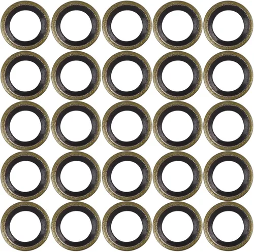 Miniatura 11 de X AUTOHAUX 25pcs M16 Tono Bronce Motor de Coche Drenaje de Aceite Triturado Plano Juntas de Arandela