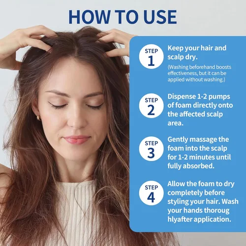 Miniatura 6 de 5% de espuma de minoxidil para el crecimiento del cabello de las mujeres: tratamiento extra fuerte para el crecimiento del cabello - Nutre el cuero
