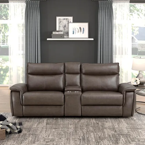 Miniatura 21 de Lexicon Raelynn Power - Sofá reclinable doble, color gris pardo gris topo