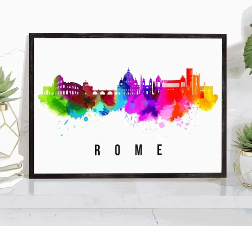 Miniatura 21 de Póster de Kazan Skyline Russia, pintura de paisaje urbano de Kazán, póster de Rusia, impresión de paisaje urbano de Kazán y monumentos, arte