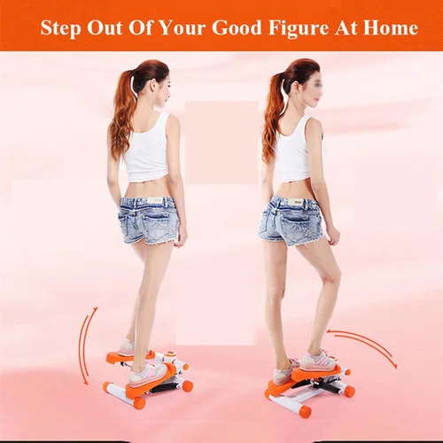 Miniatura 2 de YSUEFIJO Mini máquina de ejercicios paso a paso, equipo de fitness antideslizante, máquina de ejercicios aeróbicos paso a paso, con cuerdas de goma