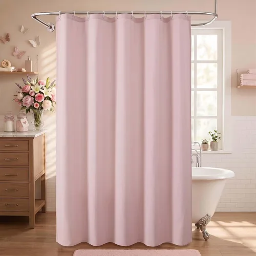 Miniatura 12 de OVZME Zora Cortina de Ducha de Tela para Cabina de 36 x 72 Pulgadas - Cortina de Ducha Pequeña Suave Negra para Baño para Tamaño de Cabina Estrecha