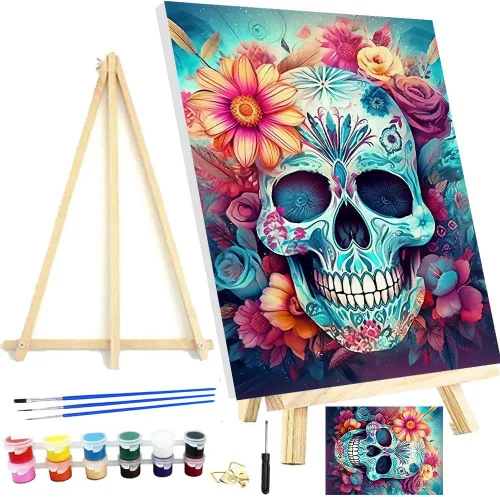 Miniatura 11 de Meothan Kits de pintura por números, pintura por números para adultos principiantes, kits de pintura de castillo de acuarela por números en lienzo 1