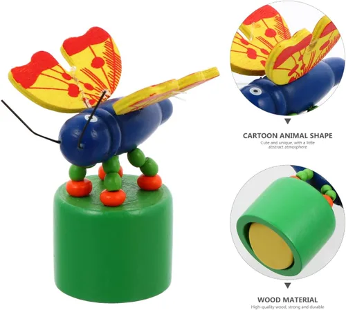 Miniatura 8 de NUOBESTY Juguetes de madera para niños, marionetas de dedo pulgar para niños, figuras de animales, recuerdos de fiesta, base de prensa, juguete