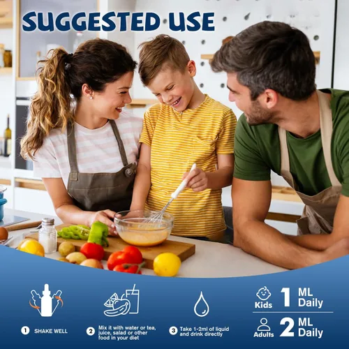 Miniatura 6 de Gotas de vitamina D3 K2 para niños, suplemento líquido con magnesio para absorción de calcio, salud de las articulaciones, dientes y corazón, sin