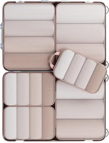 Veken Juego de 6911 cubos de compresión para artículos esenciales de viaje, bolsas organizadoras compresibles expandibles grandes para maletas de