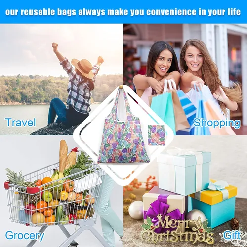 Miniatura 6 de 6 bolsas de comestibles reutilizables extragrandes de 50 libras, bolsas de compras plegables para comestibles, bolsa de playa, bolsas de nailon