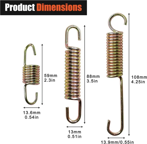 Miniatura 3 de Resorte de Pata de Cabra para Motocicleta Metal Resorte de Pata Lateral de Motocicleta Dorado Universal Kit de Resorte de Retorno de Pedal de Freno