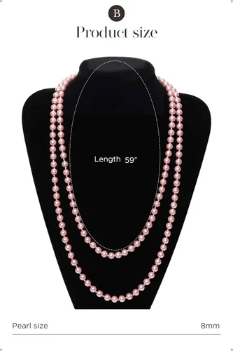 Miniatura 32 de BABEYOND - Collar de perlas sintéticas estilo art deco de la década de 1920, collar de perlas largas para fiesta de disfraces de estilo Gatsby
