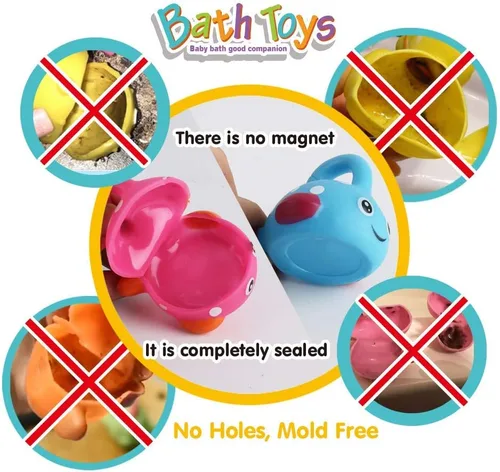 Miniatura 2 de Dwi Dowellin Juguetes de baño, juegos de pesca, ballenas de natación, juguete para la tina de baño, para niños pequeños, conjunto de peces
