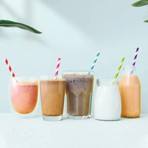Miniatura 5 de PakTalk Paquete de 100 pajitas de papel desechables de color morado claro para beber, pajitas de papel ecológicas para manualidades, cumpleaños