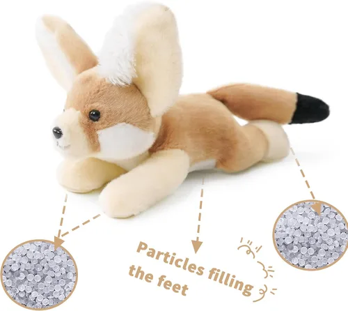 Animal de peluche realista de 8 pulgadas para niños, con postura acostada, peluche para niños y niñas, adultos, cumpleaños, abrazo, enseñanza (zorro