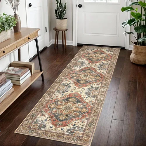 Miniatura 156 de SIILOOM Alfombra lavable de 2 x 3 pies, alfombra suave color taupe ceniza para entrada, tapete antideslizante para puerta de interior, tapete