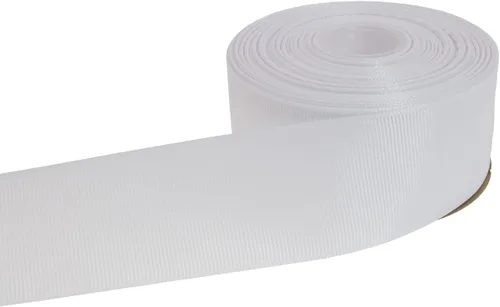 Miniatura 19 de Cinta de grogrén sólido de 25 yardas cada rollo, borde tejido 100% poliéster (1/4 pulgada, beige)