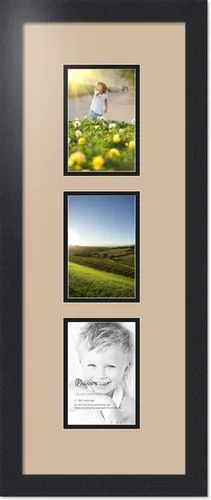 Miniatura 81 de ArtToFrames Marco de fotos tipo collage con estera doble con 3 aberturas de 5x7 y marco negro satinado Uva