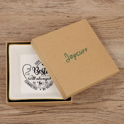 Miniatura 5 de JoycuFF Bandeja decorativa de cerámica para mejores amigos, mejor amiga, regalo único para hermana del alma, mejor amiga, idea de regalo