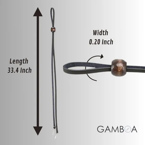 Miniatura 6 de Gamboa Correa de barbilla para sombrero de cuero 100% para hombres y mujeres, cordón de barbilla extraíble para sombrero de vaquero y sombreros