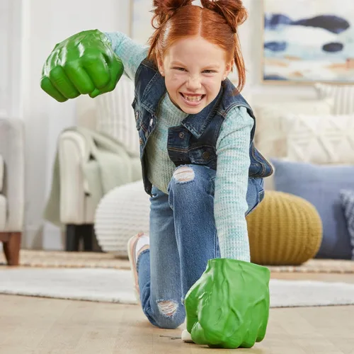 Miniatura 7 de Marvel Puños de Hulk Gamma Smash, juguete de espuma suave para juegos de rol, juguetes de superhéroes de los Vengadores para niños de 5 años