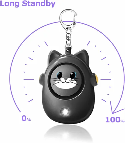 Miniatura 7 de Alarma de seguridad personal para mujeres, sirena fuerte, llavero de sirena de 130 dB en una variedad de colores, bonito dispositivo de seguridad