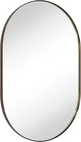 Miniatura 13 de TEHOME Espejo Ovalado de Níquel Cepillado 20x30'' Espejo de Tocador de Baño Plateado Cepillado en Forma de Cápsula/Píldora 30 x 20 pulgadas Espejo