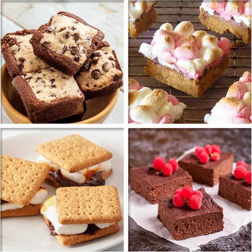Miniatura 7 de JOERSH Moldes cuadrados de silicona para tartas Moldes de chocolate de 2.6 x 2.6 x 1.1 pulgadas para S'mores, malvaviscos, brownies, galletas