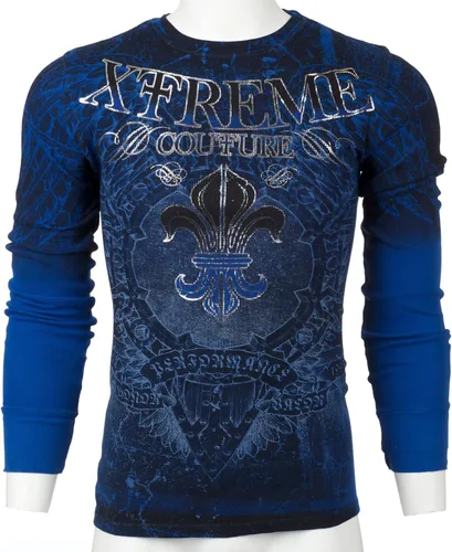 Miniatura 4 de Xtreme Couture by Affliction - Camisa térmica para hombre, color azul honorable, Azul