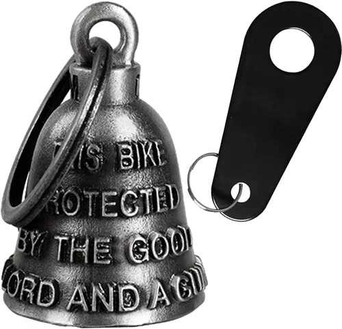 Miniatura 15 de Dream Apparel Campana de Motocicleta Ángel Guardián Aleja Gremlins, Campana de Motociclista para Hombres Mujeres Motociclistas, Regalo de Buena