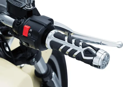Miniatura 2 de Kuryakyn 5628 Accesorio para manillar de motocicleta: empuñaduras de mano para motocicletas Indian Scout 2015-19, cromado, 1 par