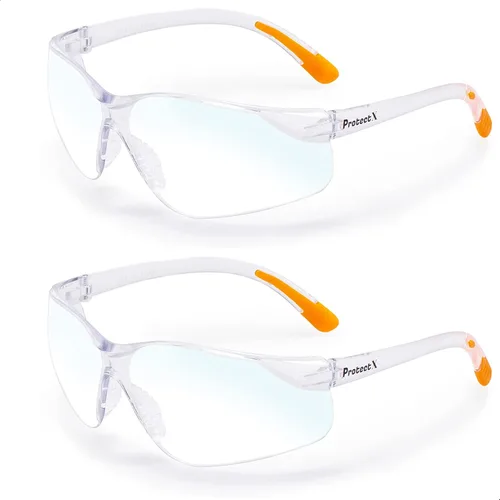 Miniatura 31 de ProtectX Gafas de seguridad para hombres y mujeres, lentes de sol de seguridad con lentes antivaho resistentes a los arañazos, agarres Skywalker