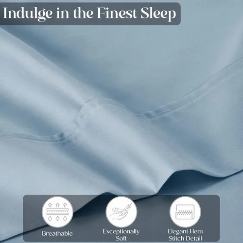 Miniatura 3 de Superior Juego de sábanas de algodón de 1400 a 1500 hilos, ropa de cama pesada para uso diario, decoración moderna, incluye 1 sábana bajera elástica