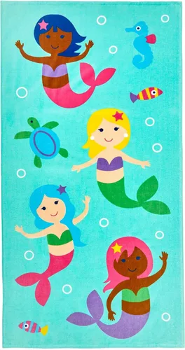 Miniatura 19 de Wildkin Toalla de playa para niños, 100% algodón, suave y absorbente, ideal para piscina y playa, animales salvajes